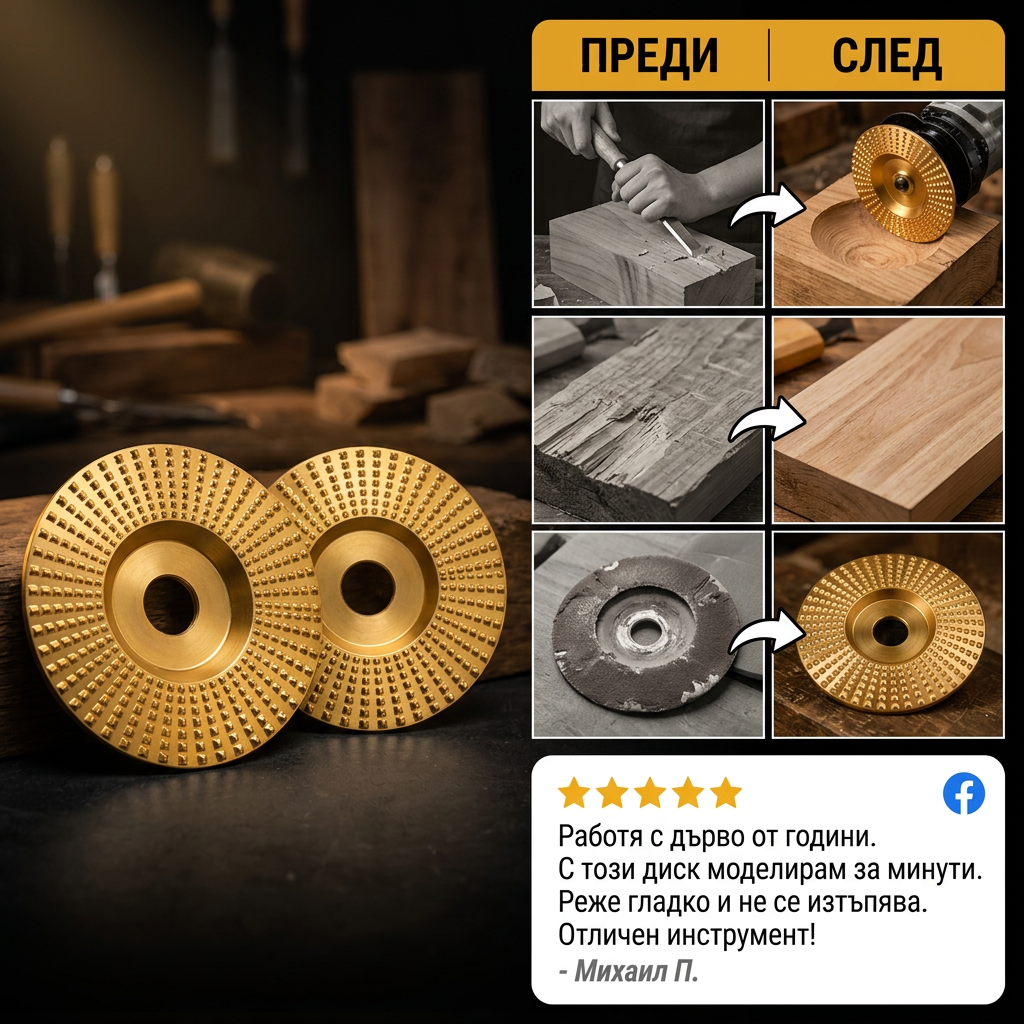 Комплект 2+1 Професионални Дискове За Дърво CarvePro™