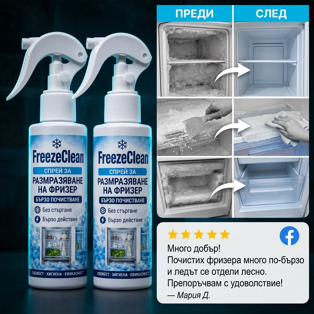 Спрей За Почистване На Хладилник FreezeClean™