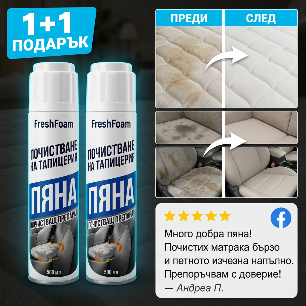 Комплект 1+1 Пяна За Матраци И Текстил FreshFoam™